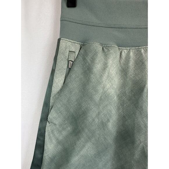 Athleta Nolita Slim Tapered Leg Crop Pants Green Tie Dye Print Women's Size 2 - Picture 4 of 10